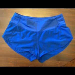 Lululemon Speed Up Shorts 2.5” inseam size 2, blue